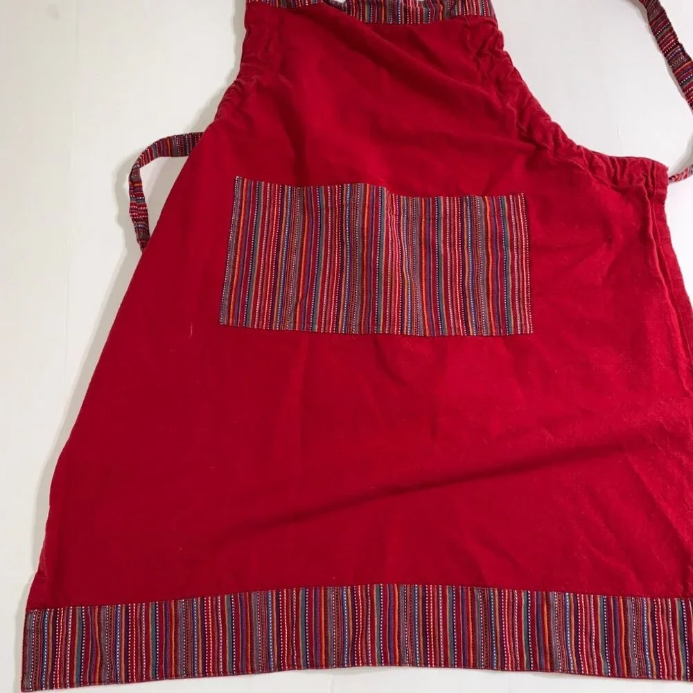 Design Imports For the Home Red Apron Adjustable Retro Y2K